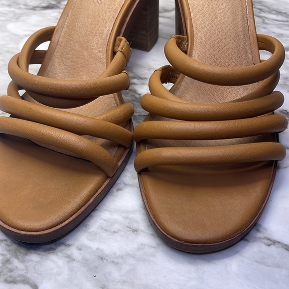 Women’s Madewell Addie High Heeled  Mule Desert Camel Leather Size 7.5 - Picture 14 of 16